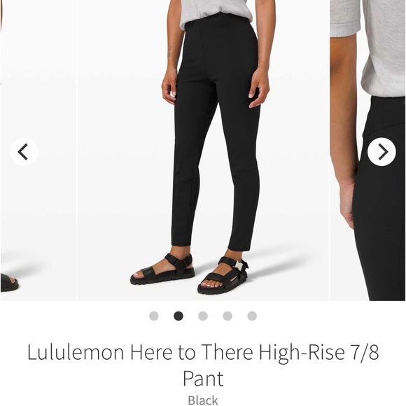 Lululemon Here to There HR Black 7/8  Pant 10 $128 - Picture 1 of 4